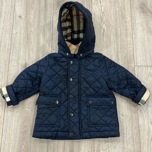 AUTHENTIC BURBERRY KIDS UNISEX JACKET REMOVABLE HOODIE 12M